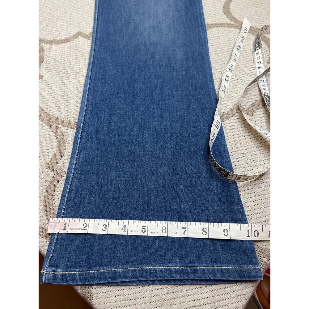 Betabrand 4-Pocket Bootcut Yoga Denim Jeans Pull-On Stretch Blue, Size Large - Picture 6 of 13